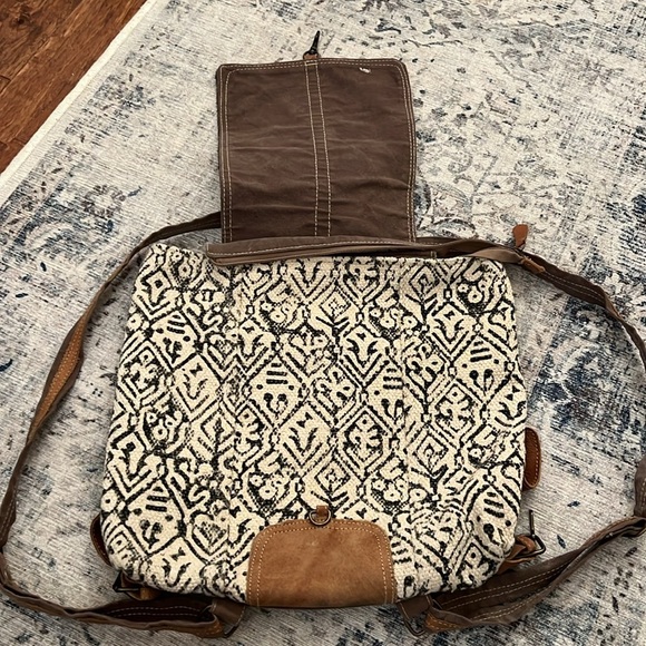 Myra Bag Flapover Cowhide Backpack - Picture 5 of 8
